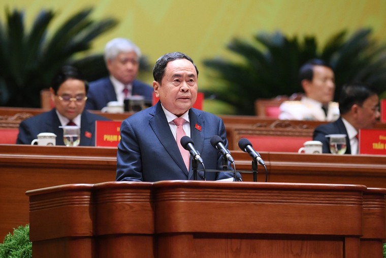 [Ảnh] Bộ Chính trị Ban Bí thư, Ban Chấp hành Trung ương khóa XIV ra mắt Đại hội ảnh 6