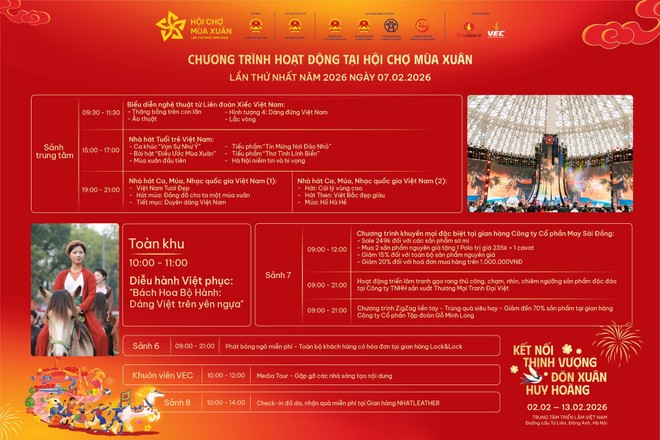 "Bữa tiệc" văn hóa và giải trí đa sắc màu tại Hội chợ Mùa Xuân trong cuối tuần ảnh 1