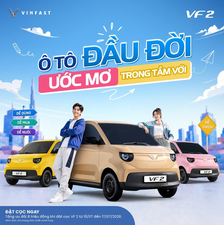 Vinfast VF 2 chính thức nhận đặt cọc - Ưu đãi 8 triệu đồng trong 3 ngày “vàng” ảnh 1