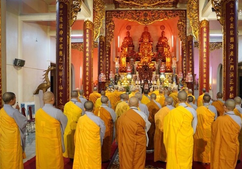 Nam Định: Đức Pháp chủ GHPGVN quang lâm truyền giới tại Đại giới đàn Trí Hải ảnh 4