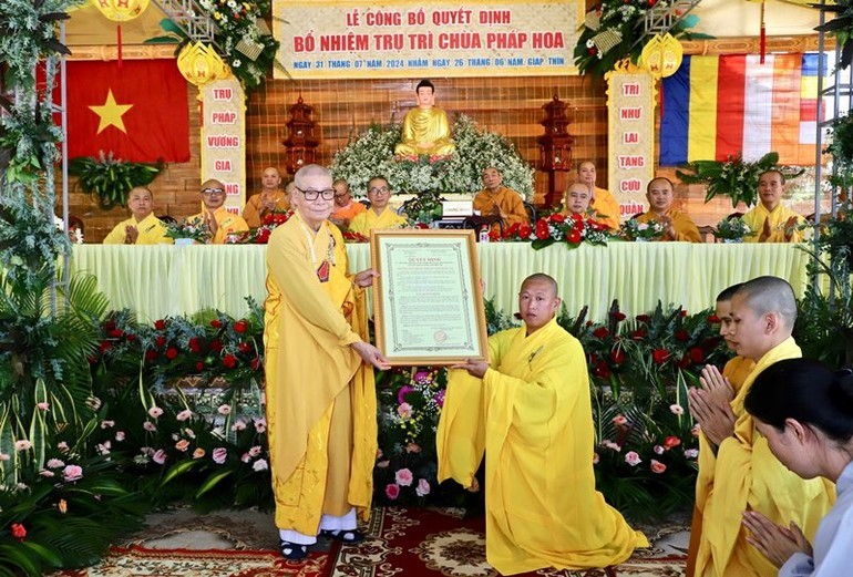 Bổ nhiệm Đại đức Thích Nhuận Hà trụ trì chùa Pháp Hoa ảnh 1