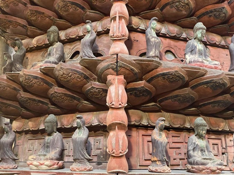 Tòa Cửu phẩm Liên Hoa: Bảo vật Quốc gia hơn 300 tuổi ở chùa Giám (Hải Dương) ảnh 5