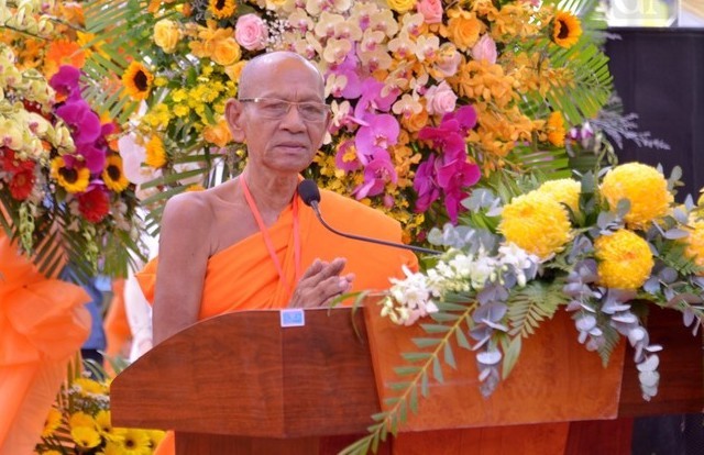 Đức Pháp chủ GHPGVN quang lâm Học viện Phật giáo Nam tông Khmer tại Cần Thơ ảnh 2