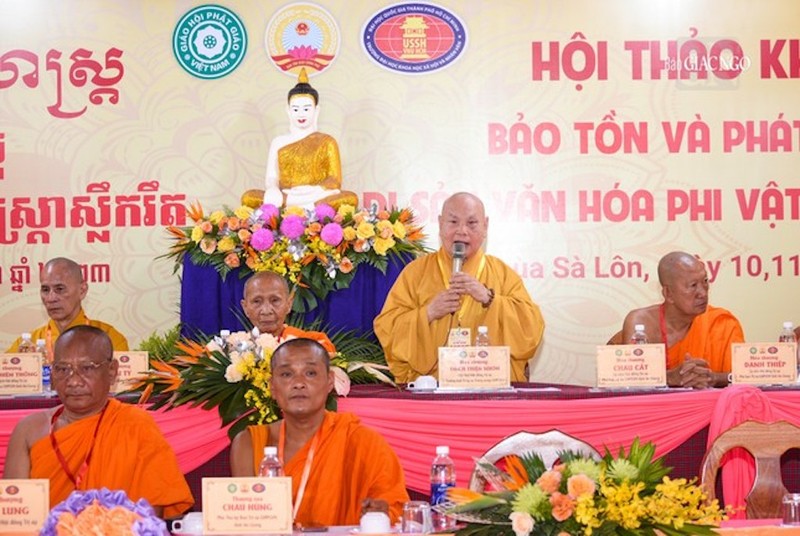 Tọa đàm 'Phật giáo Nam tông Khmer tỉnh An Giang đồng hành cùng dân tộc' ảnh 1