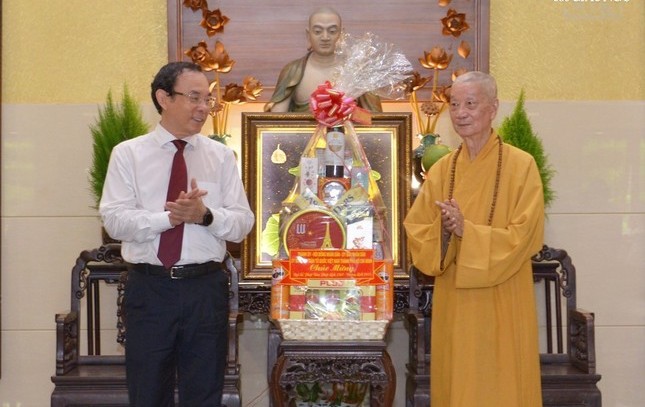 Chủ tịch nước Võ Văn Thưởng thăm Chủ tịch Hội đồng Trị sự GHPGVN ảnh 5