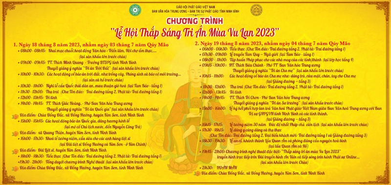  Nội dung chương trình 'Lễ hội thắp sáng tri ân mùa vu lan 2023' ảnh 1