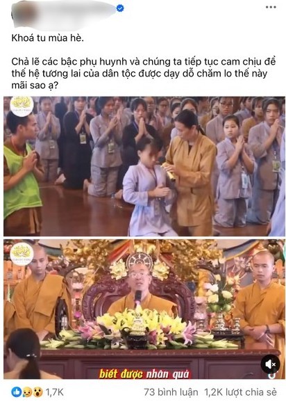 Thành phố Uông Bí yêu cầu xác minh, làm rõ thông tin về khoá tu mùa hè tại chùa Ba Vàng ảnh 2