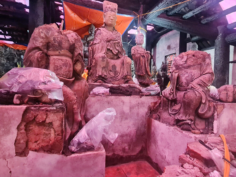 Bảo vật quốc gia Bàn thờ Phật bằng đá hiện giờ ra sao sau vụ cháy ở chùa Phổ Quang? ảnh 3