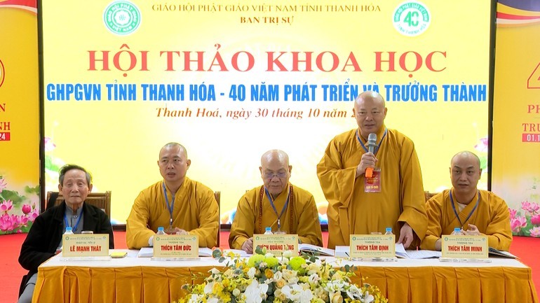 Khai mạc Hội thảo Khoa học nhân kỷ niệm 40 năm thành lập GHPGVN tỉnh Thanh Hoá ảnh 1