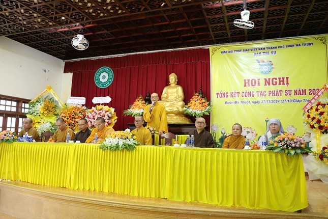 Đắk Lắk: Ban Trị sự Phật giáo TP. Buôn Ma Thuột tổng kết hoạt động Phật sự năm 2024 ảnh 3