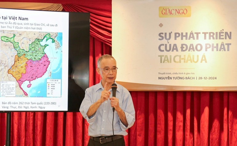 Tiến sĩ Nguyễn Tường Bách thuyết trình về "Sự phát triển của Đạo Phật tại châu Á" ảnh 2