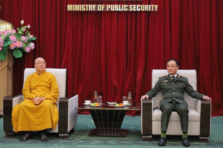 Hà Nội: Lãnh đạo Trung ương Giáo hội thăm, chúc Tết xuân Ất Tỵ tại Bộ Công an ảnh 1