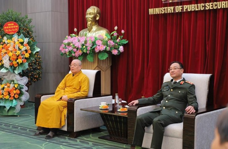 Hà Nội: Lãnh đạo Trung ương Giáo hội thăm, chúc Tết xuân Ất Tỵ tại Bộ Công an ảnh 3