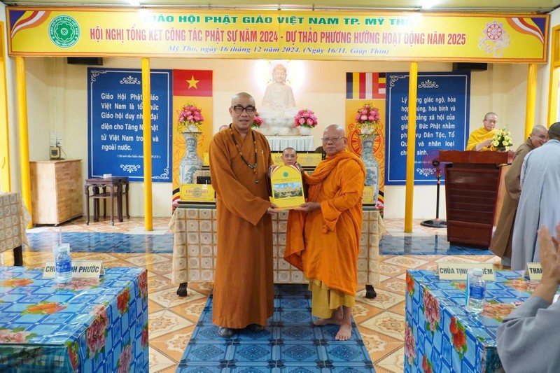 Tiền Giang: Phật giáo huyện Chợ Gạo và TP.Mỹ Tho “tiếp tục thực hiện sứ mệnh trong thời đại mới” ảnh 4