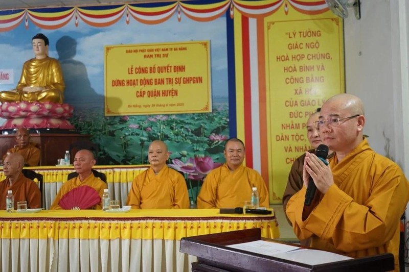 Đà Nẵng: Công bố quyết định dừng hoạt động 7 Ban Trị sự cấp quận huyện ảnh 1