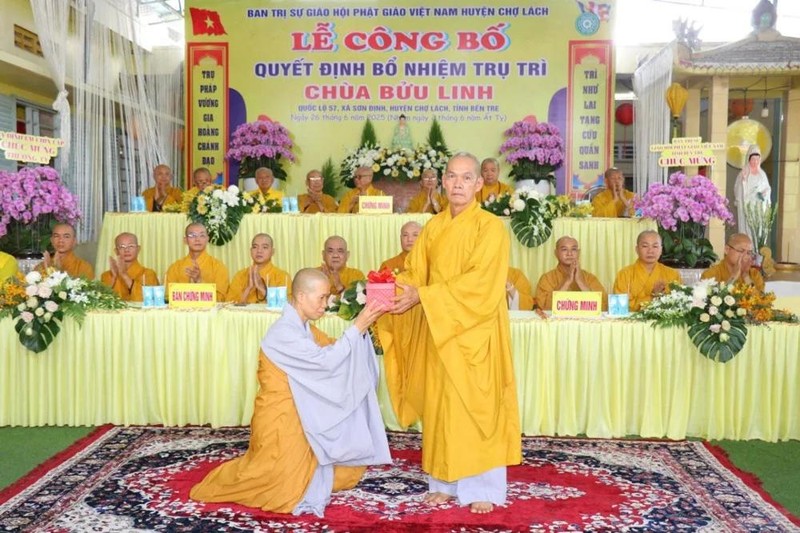 3 tự viện ở Bến Tre được bổ nhiệm trụ trì ảnh 1
