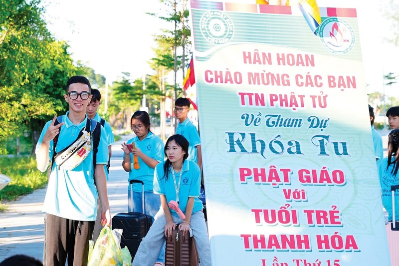 Thanh Hoá: Ngày đầu tiếp nhận khoá tu “Phật giáo với tuổi trẻ” lần thứ 15 ảnh 2