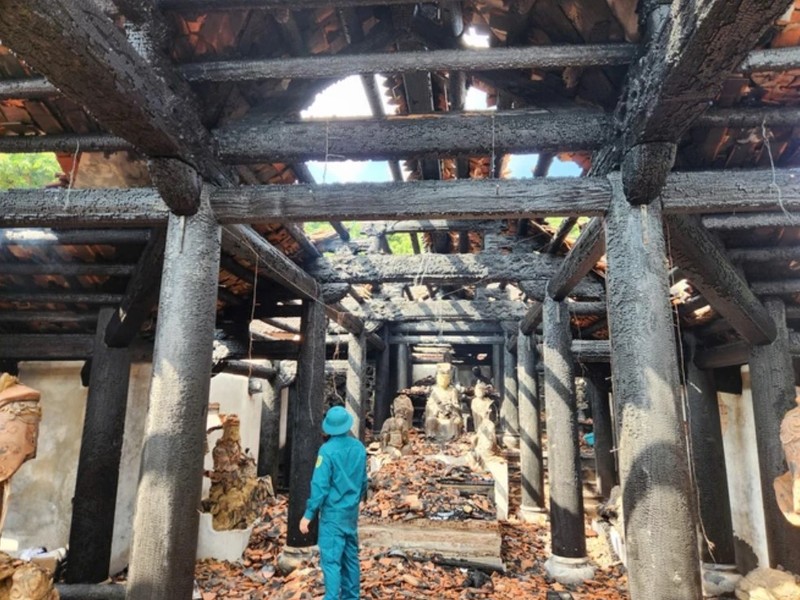 Cháy chùa Phổ Quang: Bộ Văn hóa yêu cầu khẩn cấp bảo vệ Bảo vật Quốc gia ảnh 1