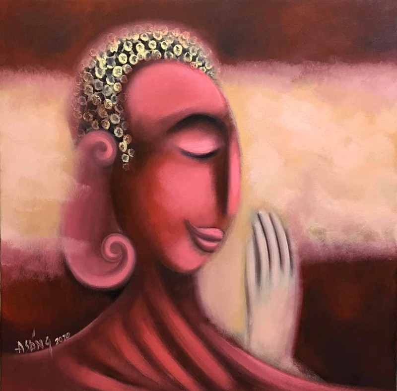 Cõi thiền trong những bức tranh của hoạ sĩ Hoàng A Sáng ảnh 4