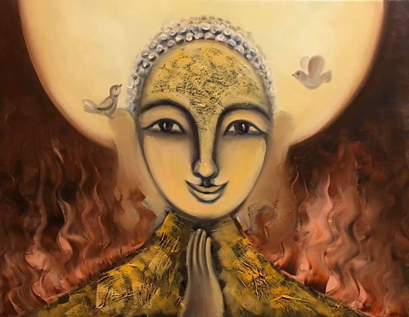 Cõi thiền trong những bức tranh của hoạ sĩ Hoàng A Sáng ảnh 9