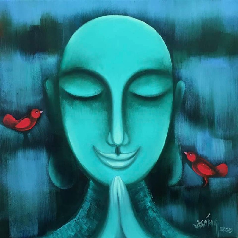 Cõi thiền trong những bức tranh của hoạ sĩ Hoàng A Sáng ảnh 12