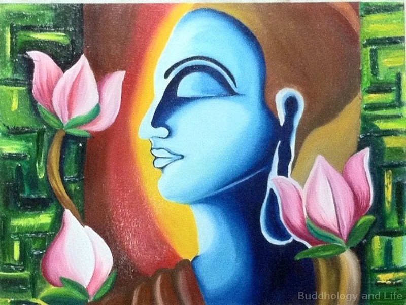 14 tranh vẽ Đức Phật Thích Ca bằng sơn dầu ảnh 4