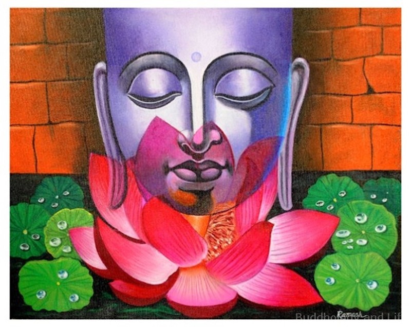 14 tranh vẽ Đức Phật Thích Ca bằng sơn dầu ảnh 5