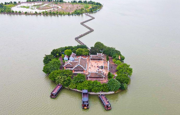 Đình Tam Chúc nhìn từ trên cao.