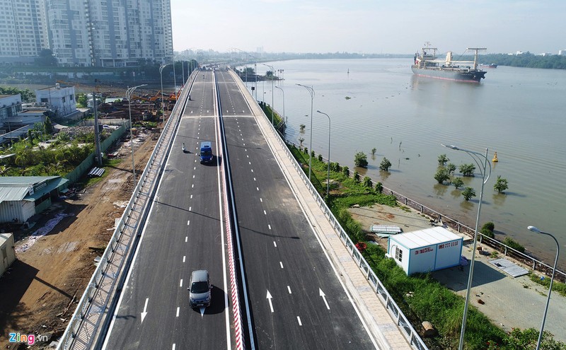 Thông xe cây cầu 500 tỷ qua đảo Kim Cương ở Sài Gòn - ảnh 2