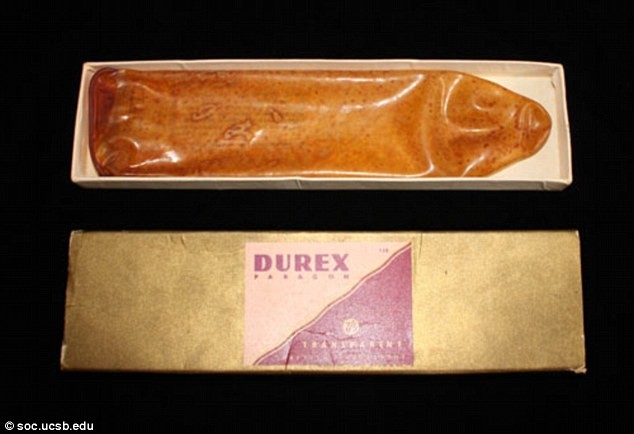 Early condoms like this Durex actually came with instructions to wash them. They also had a seam the side and were made of actual rubber. We know better nowÂ
