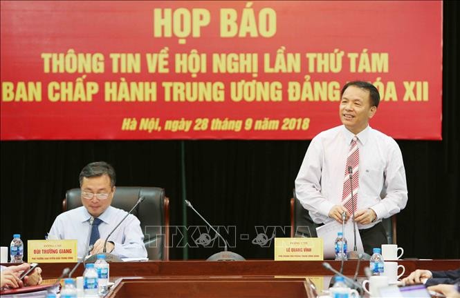 Hội nghị lần thứ tám BCH TƯ Đảng khóa XII diễn ra từ ngày 2-6/10