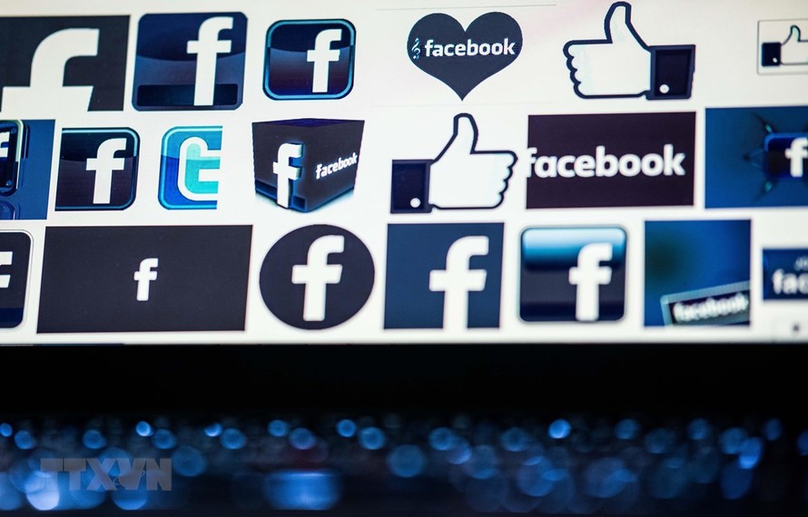 Biểu tượng của mạng xã hội Facebook. (Nguồn: AFP/TTXVN)