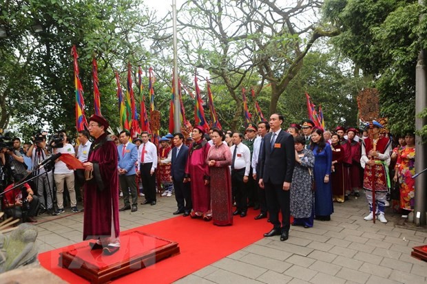 Lễ Giỗ Tổ Hùng Vương năm 2019. (Ảnh: Thành Đạt/TTXVN)