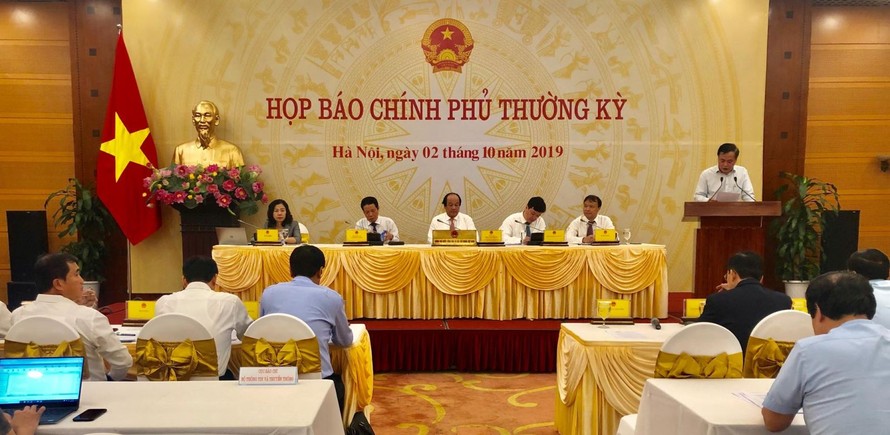 Quang cảnh buổi họp báo.