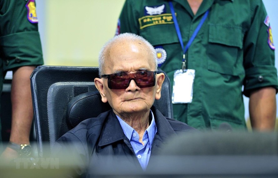 Cựu lãnh đạo Khmer Đỏ Nuon Chea. (Ảnh: AFP/TTXVN)