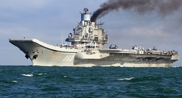 Tàu sân bay Đô đốc Kuznetsov. (Ảnh: Sputnik)