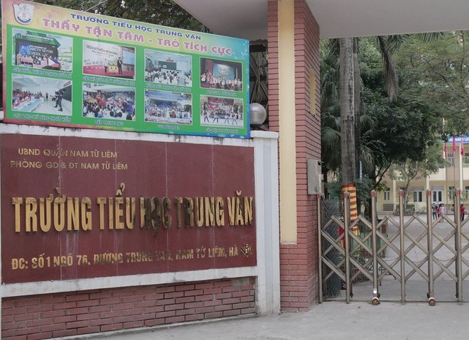 Trường Tiểu học Trung Văn, Nam Từ Liêm, Hà Nội. Ảnh: Q.Q.