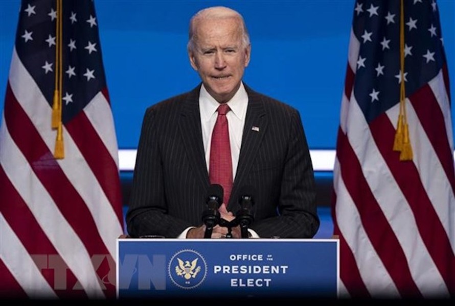 Ông Joe Biden phát biểu sau cuộc họp với các Thống đốc bang lưỡng đảng tại Wilmington, bang Delaware ngày 19/11/2020. (Ảnh: AFP/TTXVN)