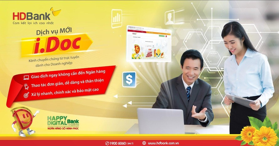 HDBank tiên phong triển khai dịch vụ chuyển chứng từ trực tuyến I.Doc