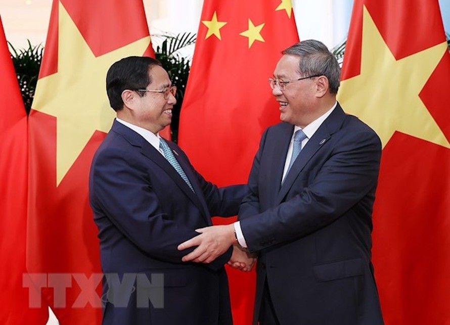 Thủ tướng Phạm Minh Chính hội đàm với Thủ tướng Trung Quốc Lý Cường.