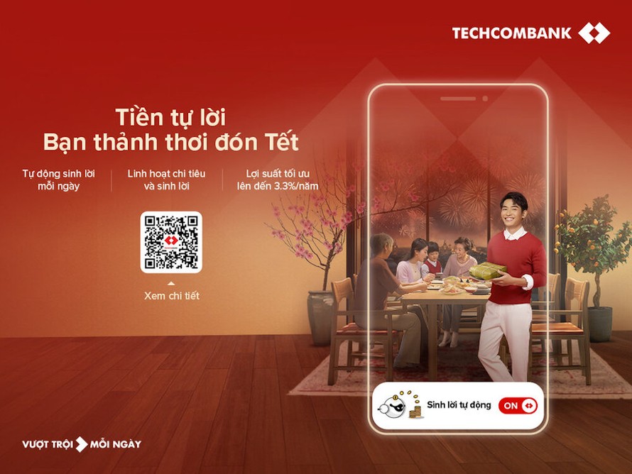 Techcombank ra mắt tính năng mới: Bật để “tiền tự sinh lời”