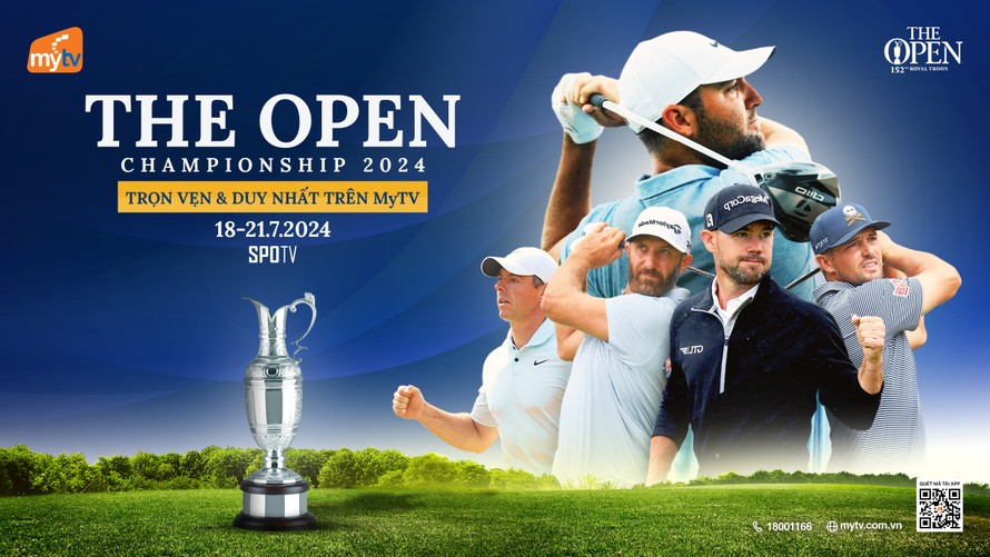 Tại Việt Nam, giải golf hàng đầu thế giới The Open 2024 được phát độc quyền trên MyTV.