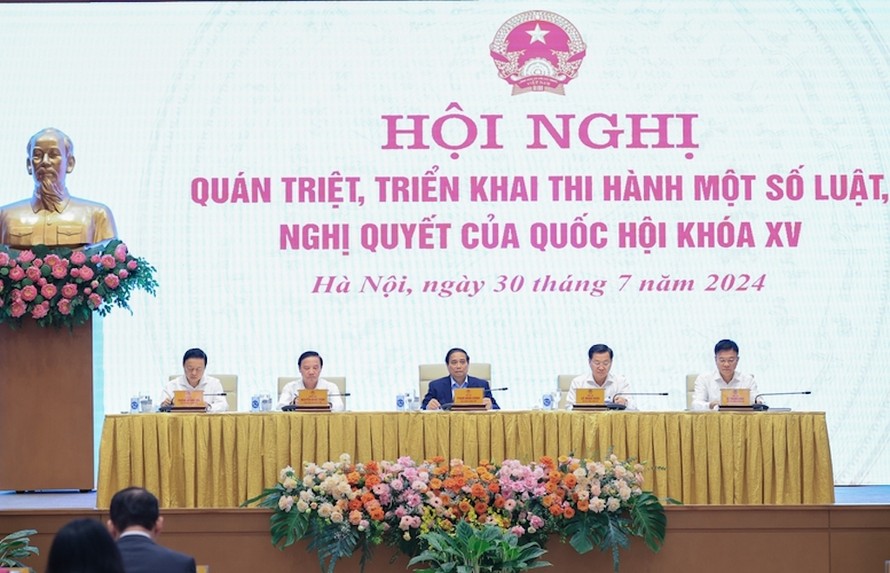 Thủ tướng Phạm Minh Chính chủ trì Hội nghị quán triệt, triển khai một số luật, nghị quyết của Quốc hội khoá XV.