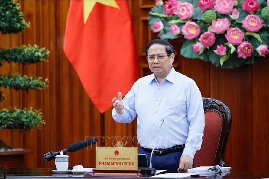 Thủ tướng Phạm Minh Chính chủ trì cuộc họp. 