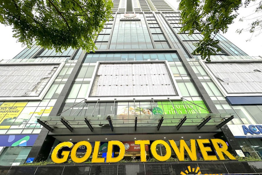 Toà nhà Gold Tower (275 Nguyễn Trãi, phường Thanh Xuân Trung, quận Thanh Xuân, Hà Nội) do Công ty CP Tập đoàn Bất động sản CRV làm chủ đầu tư.