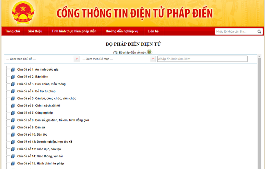 Bộ Pháp điển điện tử.