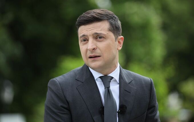 Tổng thống Ukraine Volodymyr Zelensky phát biểu ở Kiev hồi đầu tháng. Ảnh: AFP