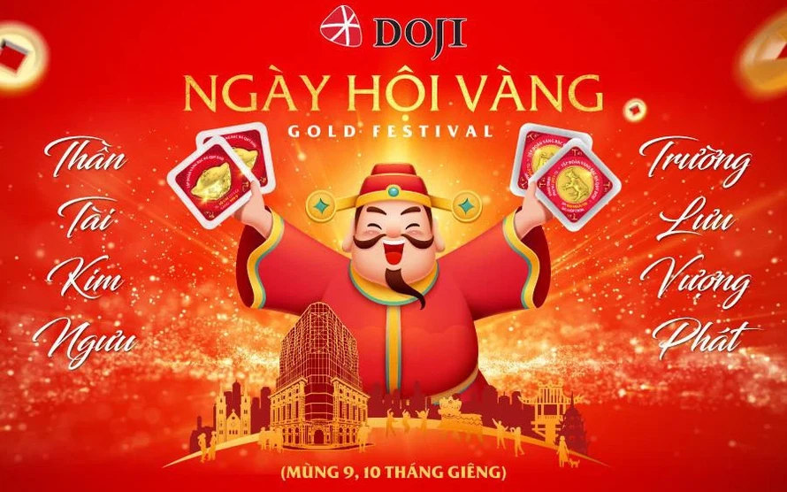 Cơ hội trúng ngay hàng chục lượng vàng trong “Ngày hội Vàng” tại DOJI Tower