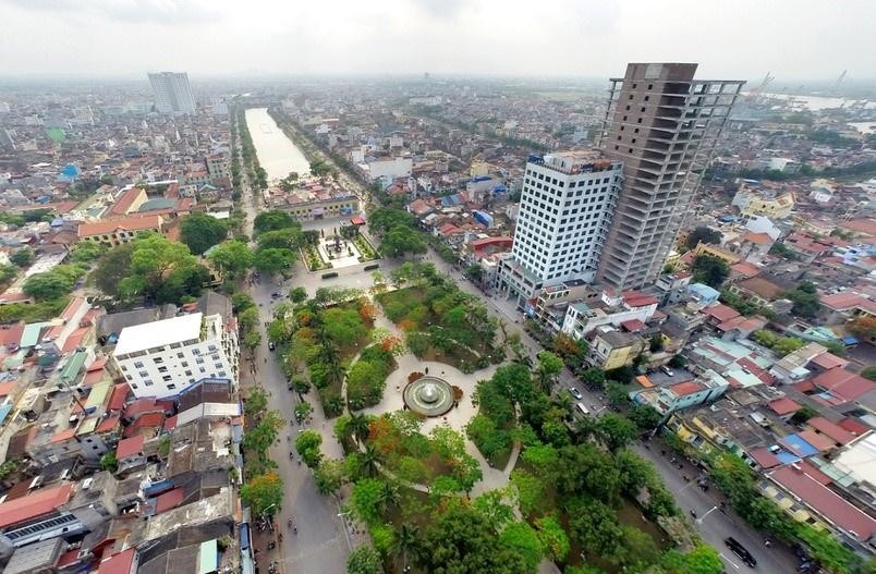 Dải công viên trung tâm Hải Phòng. Ảnh: Mạnh Thắng.