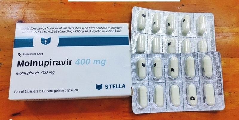 Thuốc Molnupiravir 400mg Stella. Ảnh minh họa: Bộ Y tế.